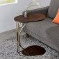 Cirus Accent Table AC00595 in Walnut & Antique Brass by Acme