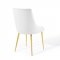 Viscount Dining Chair Set of 2 in White Velvet by Modway