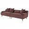 Elizabeth Extra Long Sofa 503957 in Wine Corduroy by Coaster