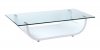 Saly Coffee Table in White w/Glass Top & Options by Whiteline