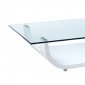 Saly Coffee Table in White w/Glass Top & Options by Whiteline