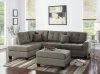 F6504 Sectional Sofa in Coffee Fabric by Boss w/ Ottoman