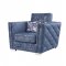 Emilia Sofa 56025 in Blue Fabric by Acme w/Options