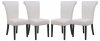 Eden Set of 4 Dining Chairs EV18WL in White by LeisureMod