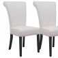 Eden Set of 4 Dining Chairs EV18WL in White by LeisureMod