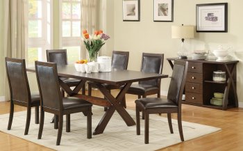 102501 Emerson 5Pc Dining Set by Coaster in Oak w/Options [CRDS-102501 Emerson]