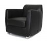 Laurel Armchair in Black Leather by Whiteline Imports