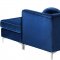 Eliana Sectional Sofa 660 in Navy Velvet Fabric by Meridian