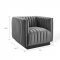 Conjure Sofa in Gray Velvet Fabric by Modway w/Options