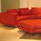 A94 Red Half Leather Modular 4PC Sectional Sofa by VIG