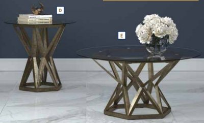 724008 3Pc Coffee & End Table Set in Gold by Coaster