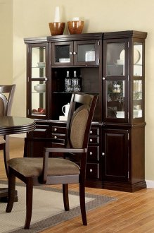 CM3418HB-B Evelyn Buffet in Dark Walnut w/Optional Hutch