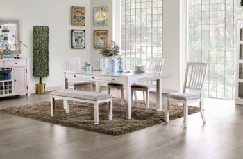 Kaliyah 5Pc Dining Room Set CM3194 in Antique White w/Options [FADS-CM3194T-Kaliyah]