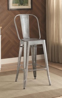 106017 Metal Barstool Set of 2 in Galvanized by Coaster