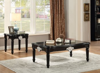 Ernestine Coffee Table 3Pc Set 82110 in Black by Acme [AMCT-82110-Ernestine]