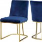 Heidi Dining Chair 776 Set of 2 Navy Velvet Fabric by Meridian