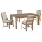 Bruner Dining Set 5Pc 109101 in Natural Brown by Coaster