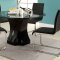 CM8331T-54 Kipu 5Pc Dinette Set in Black w/Clear Glass Top