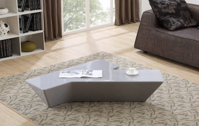 Eiffel Coffee Table in High Gloss Grey or White by J&M