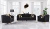 U777 Sofa & Loveseat Set in Black Velvet by Global w/Options