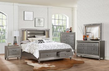 Tamsin Bedroom 1616 in Silver-Gray by Homelegance w/Options [HEBS-1616-Tamsin]