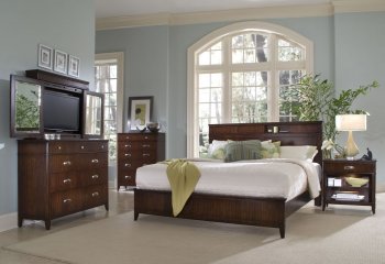 Rich Walnut Finish Contemporary Bedroom w/Optional Casegoods [MCBS-802 Stanton]