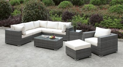 Somani CM-OS2128-8 5Pc Outdoor Patio Sectional Sofa Set