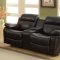 Marille Motion Sofa 9724BLK in Black by Homelegance w/Options