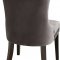 Nikki Dining Chair 740 Set of 2 Grey Velvet Fabric by Meridian