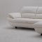 Cream or Black Top Grain Leather Modern Sectional Sofa