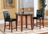 Faux Marble Top Modern 3 Pc Bar Table & Stools Set