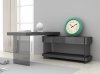 Cloud Office Desk in Grey Gloss & Glass by J&M