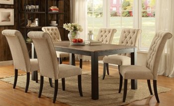 Marshall CM3564T Dining Table 7Pc Set in Oak w/Solid Wood Top [FADS-CM3564T-Marshall]