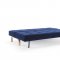 Supremax Vintage Sofa Bed in Blue w/Oak Legs by Innovation