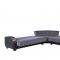 Molina Sectional Sofa Bed in Gray Fabric by Casamode w/Options