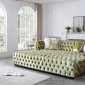 MS1826 Sofa & Ottoman Set in Green Velvet by VImports