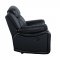 Ralorel Motion Sofa LV00060 in Black Leather by Acme w/Options