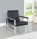 903822 Set of 2 Accent Chairs in Black Leatherette by Coaster