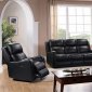 Cortana Power Motion Sofa & Loveseat Set Black by Leather Italia