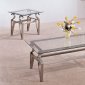 Bronze Metal Design Contemporary 3PC Coffee Table Set