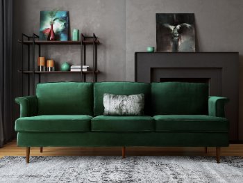 Porter Sofa TOV-S147 in Forest Green Velvet by TOV Furniture [TVS-TOV-S147-Porter Forest Green]