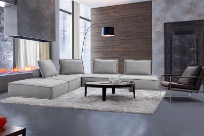 Nolden Sectional Sofa in Grey Waterproof Fabric by VIG