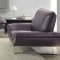 Roxi Sofa in Eggplant Full Leather by At Home USA w/Options