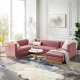 Sanguine Sectional Sofa in Dusty Rose Velvet by Modway