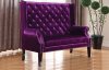 902995 Settee in Purple Velvet Fabric by Coaster