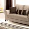 Caprice Sofa Bed in Beige Microfiber by Rain w/Optional Items