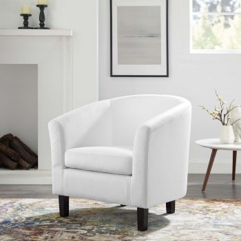 Prospect Accent Chair Set of 2 in White Velvet by Modway [MWAC-4137 Prospect White]