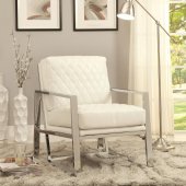 900623 Accent Chair in White Leatherette by Coaster