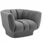 Entertain Sofa in Gray Velvet Fabric by Modway w/Options