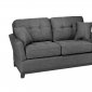 Opus Sofa & Loveseat Set in Gray Fabric w/Options